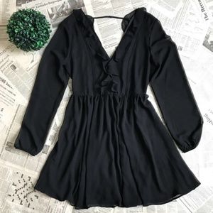 Express V-neck Ruffle Dress